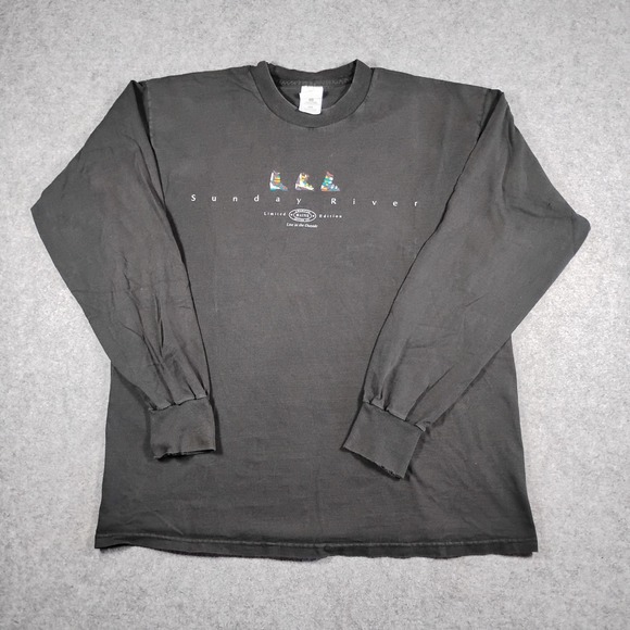 Fruit of the Loom Other - Vintage Fruit of the Loom Sunday River Maine Skiing Long Sleeve Shirt Black XL